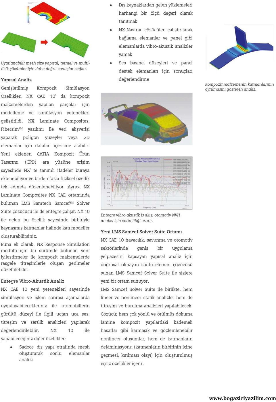 NX Laminate Composites, Fibersim yazılımı ile veri alışverişi yaparak poligon yüzeyler veya 2D elemanlar için dataları içerisine alabilir.