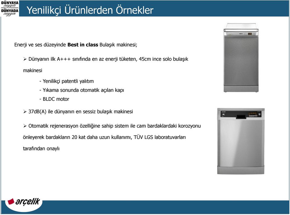 kapı - BLDC motor 37dB(A) ile dünyanın en sessiz bulaşık makinesi Otomatik rejenerasyon özelliğine sahip sistem ile