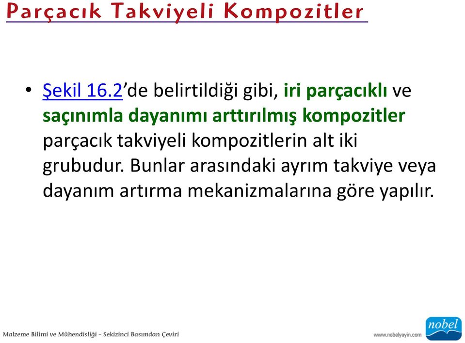 dayanımı arttırılmış kompozitler parçacık takviyeli