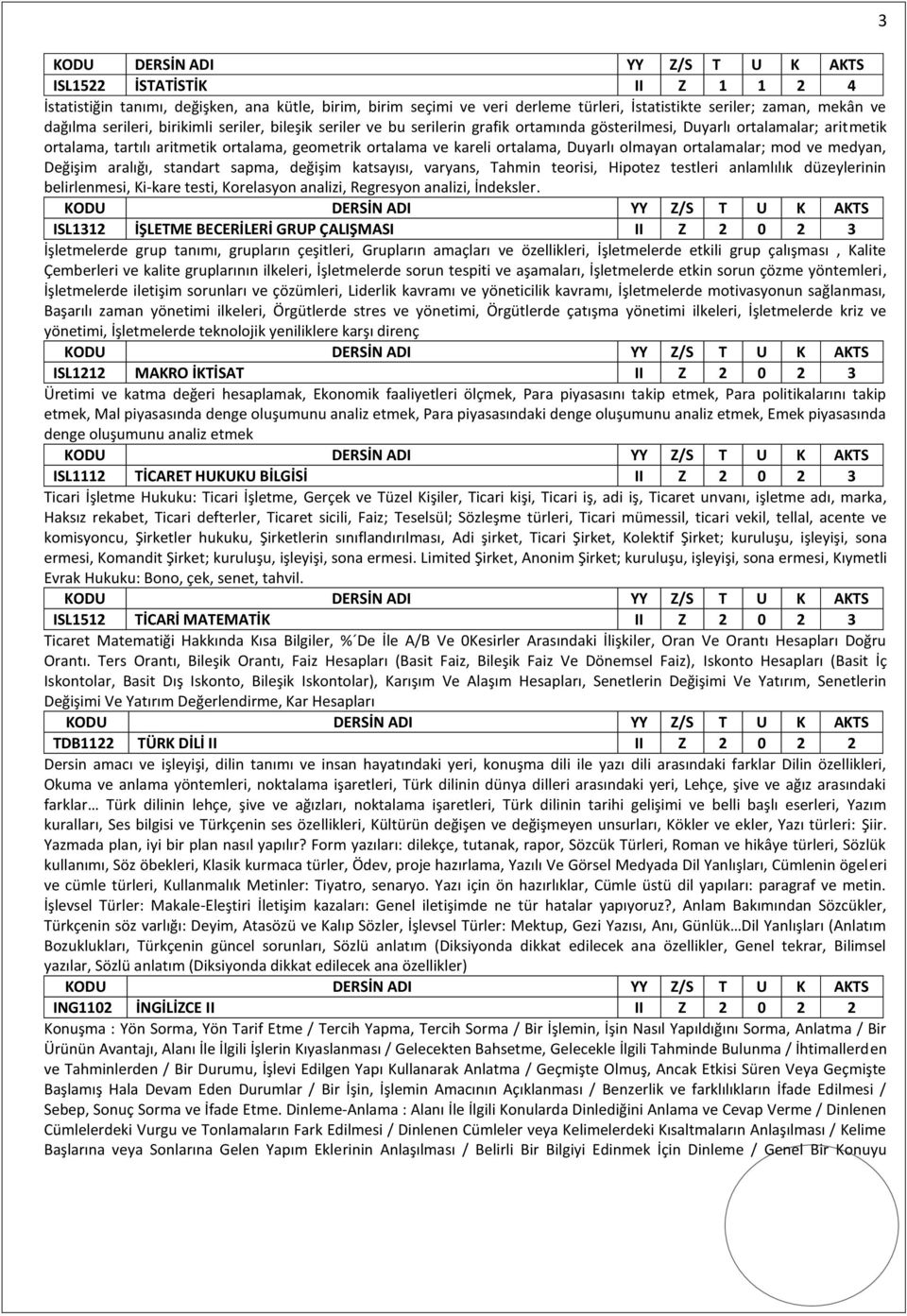 mod ve medyan, Değişim aralığı, standart sapma, değişim katsayısı, varyans, Tahmin teorisi, Hipotez testleri anlamlılık düzeylerinin belirlenmesi, Ki-kare testi, Korelasyon analizi, Regresyon