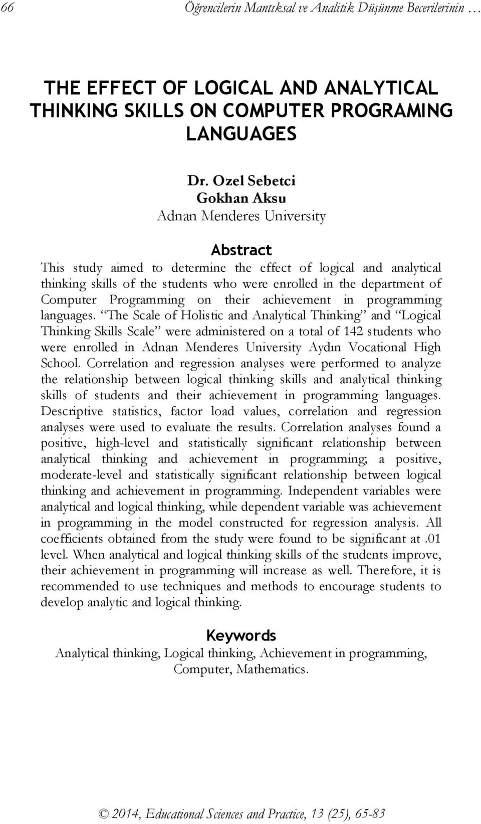 Computer Programming on their achievement in programming languages.