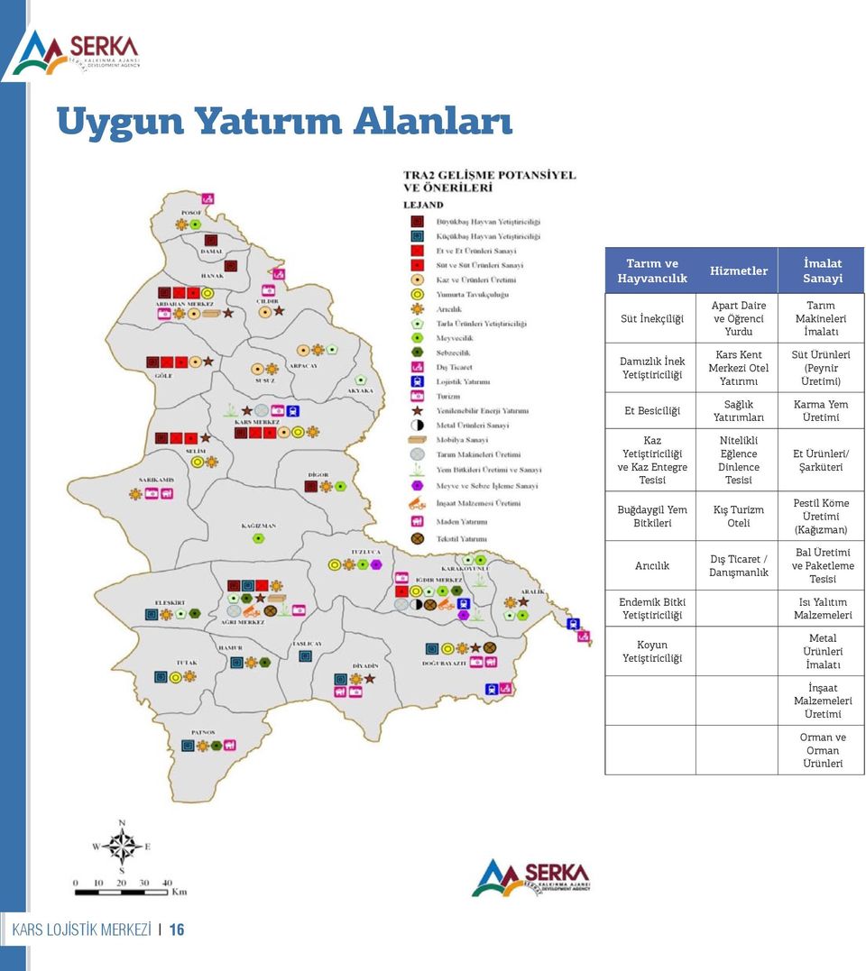 Dinlence Tesisi Kış Turizm Oteli Dış Ticaret / Danışmanlık İmalat Sanayi Tarım Makineleri İmalatı Süt Ürünleri (Peynir Üretimi) Karma Yem Üretimi Et Ürünleri/ Şarküteri