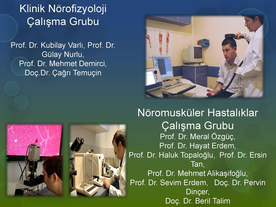 Meral Özgüç, Prof. Dr. Hayat Erdem, Prof. Dr. Haluk Topaloğlu, Prof. Dr. Ersin Tan, Prof.