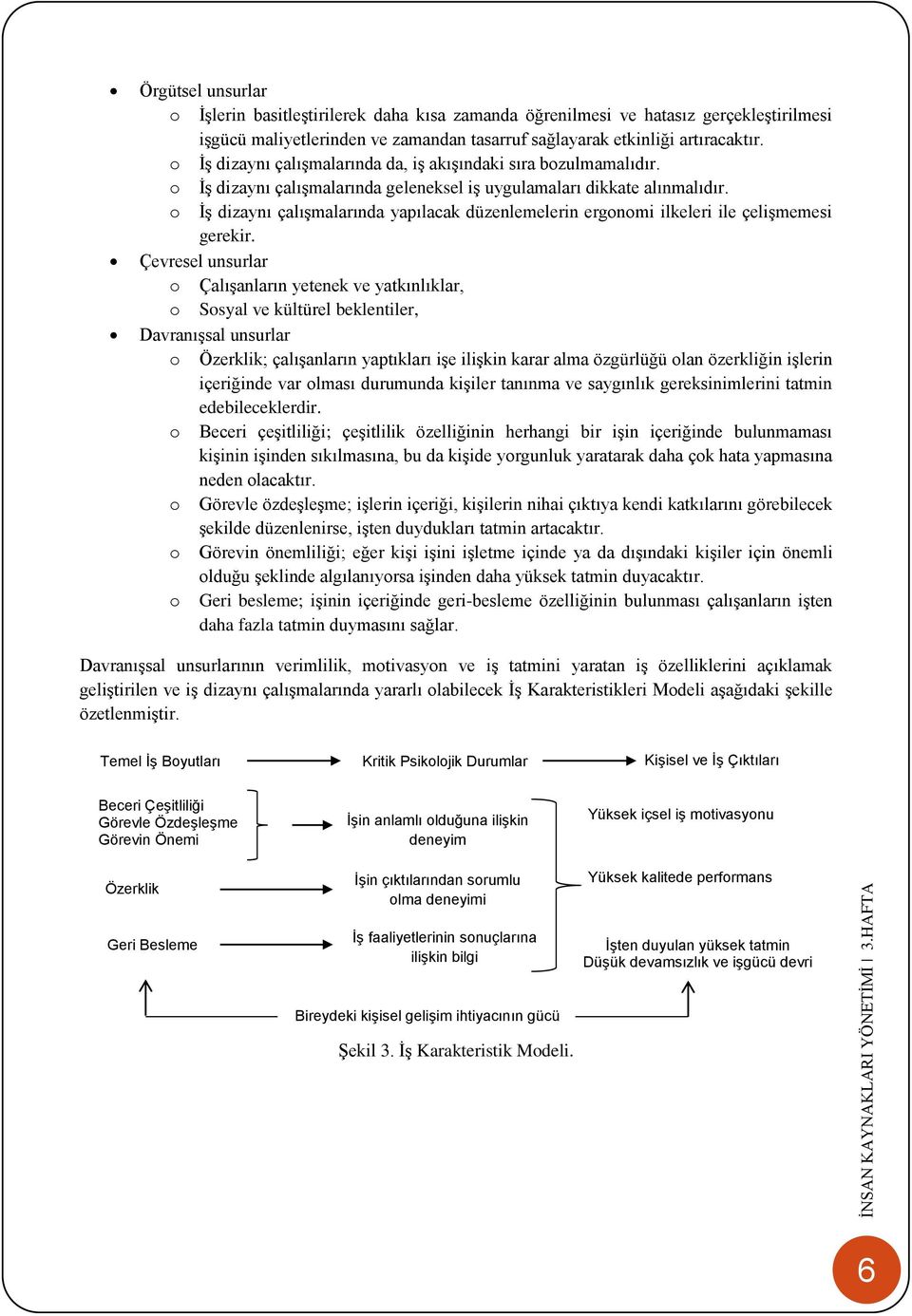 o İş dizaynı çalışmalarında yapılacak düzenlemelerin ergonomi ilkeleri ile çelişmemesi gerekir.