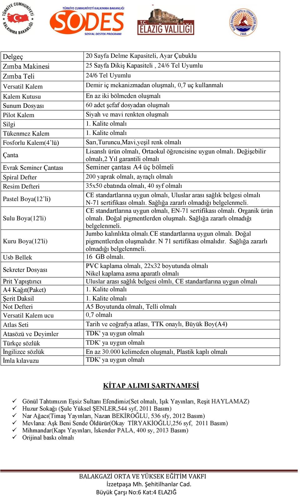 sözlük İmla kılavuzu 20 Sayfa Delme Kapasiteli, Ayar Çubuklu 25 Sayfa Dikiş Kapasiteli, 24/6 Tel Uyumlu 24/6 Tel Uyumlu Demir iç mekanizmadan oluşmalı, 0,7 uç kullanmalı En az iki bölmeden oluşmalı