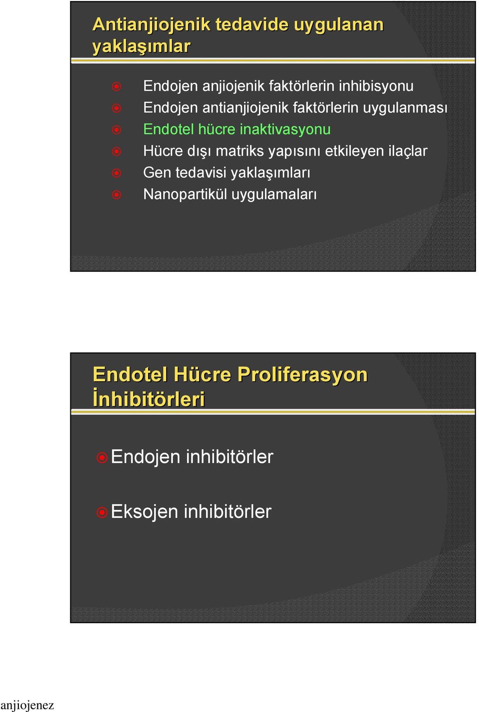 Hücre dışı matriks yapısını etkileyen ilaçlar Gen tedavisi yaklaşımları Nanopartikül