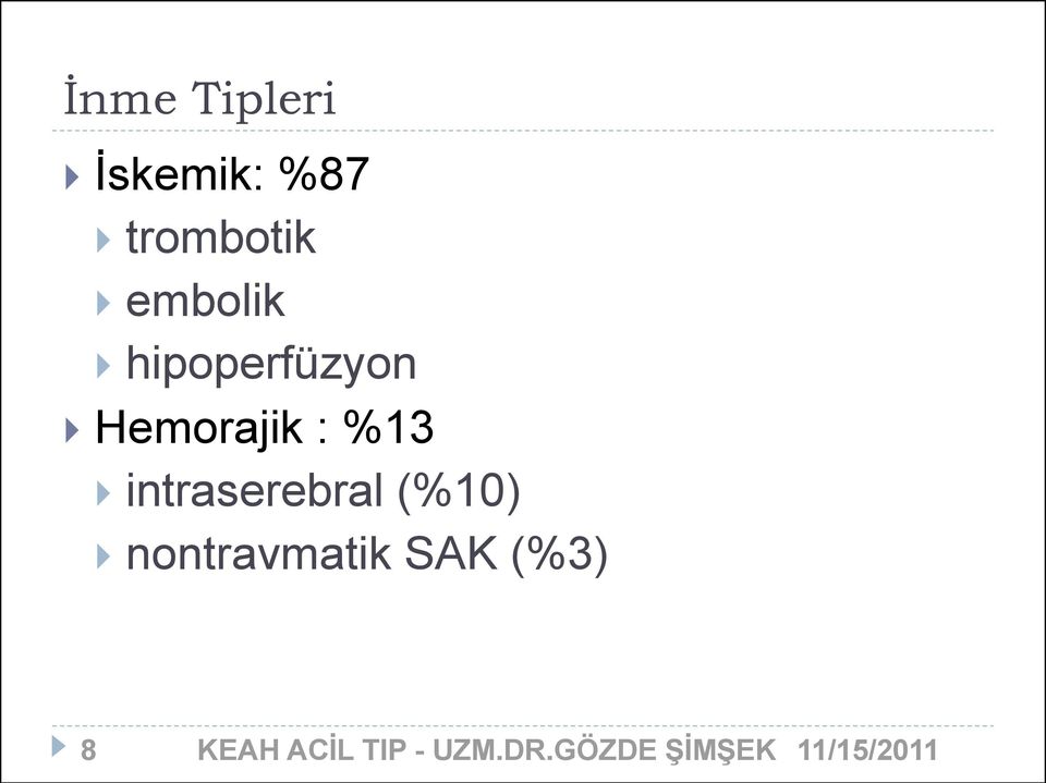 hipoperfüzyon Hemorajik : %13