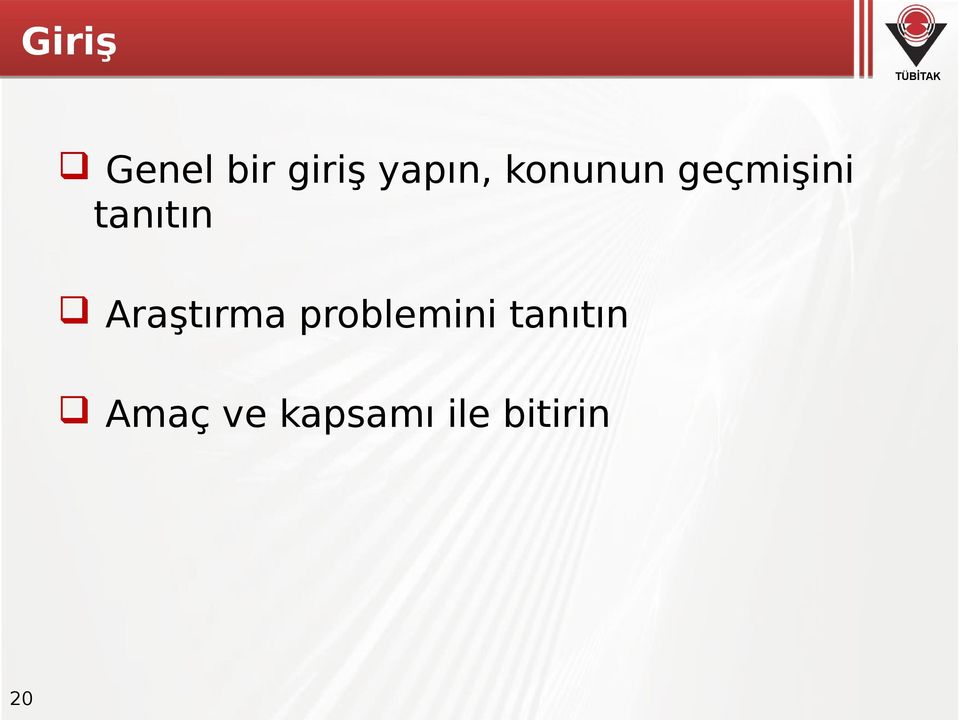 Araştırma problemini tanıtın