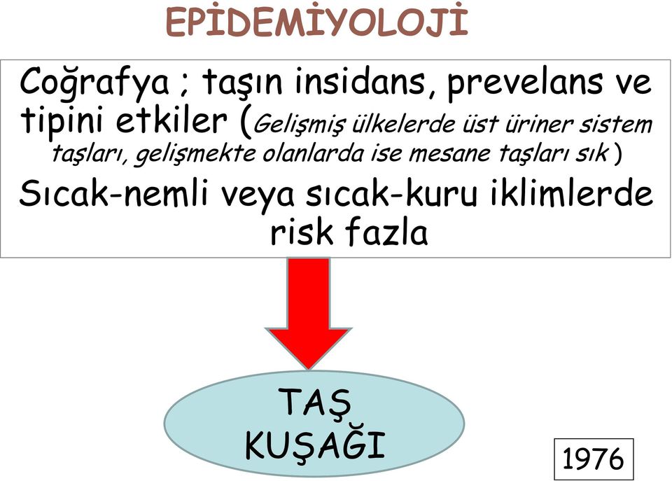 taşları, gelişmekte olanlarda ise mesane taşları sık )