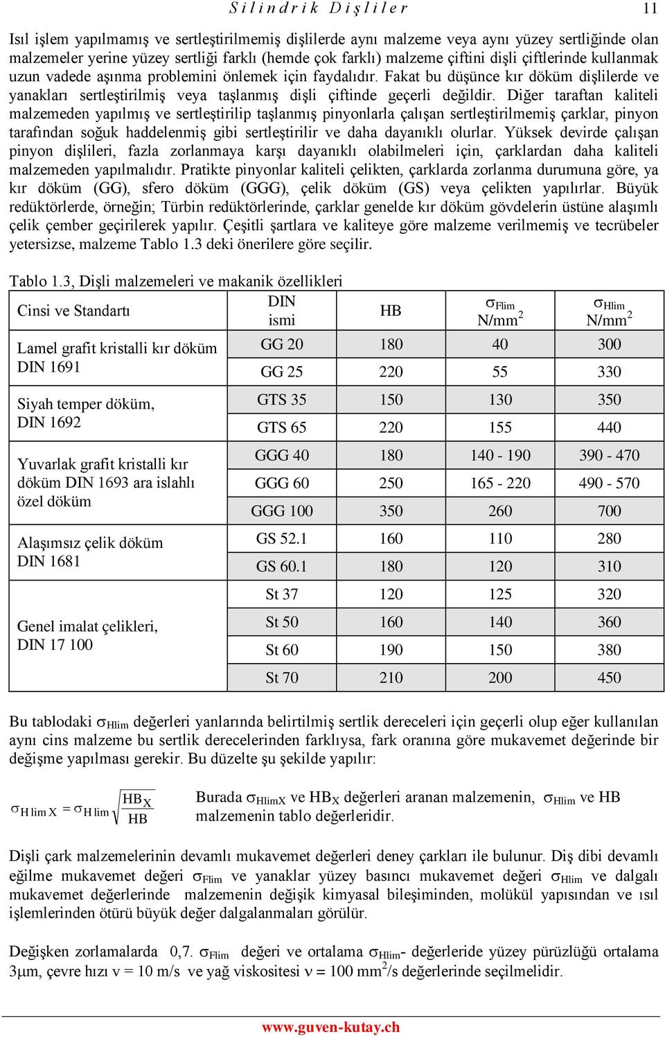 geçerli değildir Diğer taraftan kaliteli malzemeden yapılmış ve sertleştirilip taşlanmış pinyonlarla çalışan sertleştirilmemiş çarklar, pinyon tarafından soğuk haddelenmiş gibi sertleştirilir ve daha