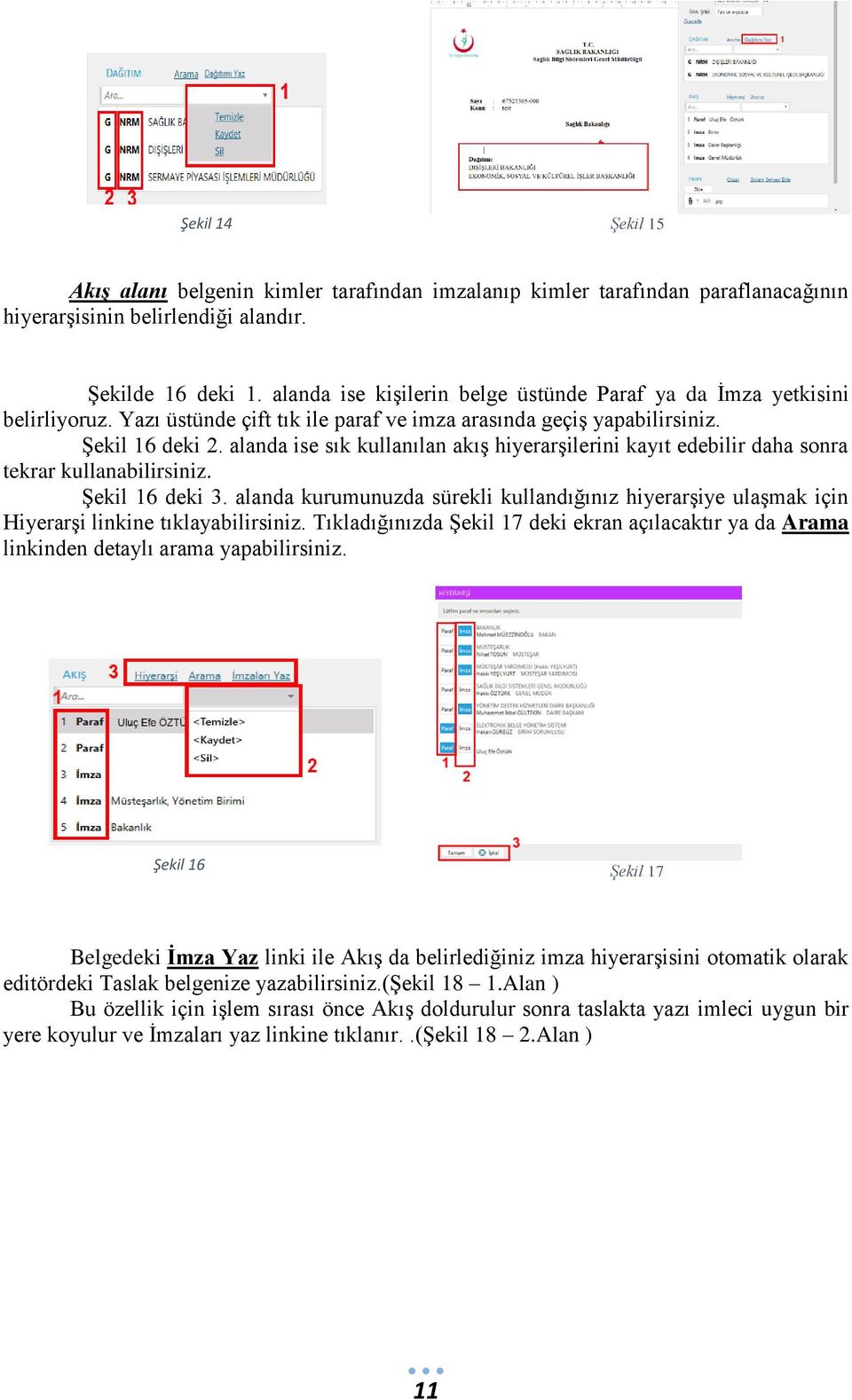 alanda ise sık kullanılan akış hiyerarşilerini kayıt edebilir daha sonra tekrar kullanabilirsiniz. Şekil 16 deki 3.