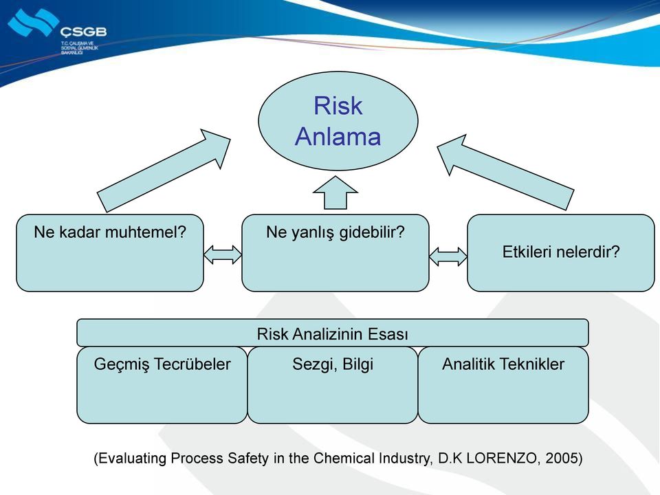 Risk Analizinin Esası GeçmiĢ Tecrübeler Sezgi, Bilgi