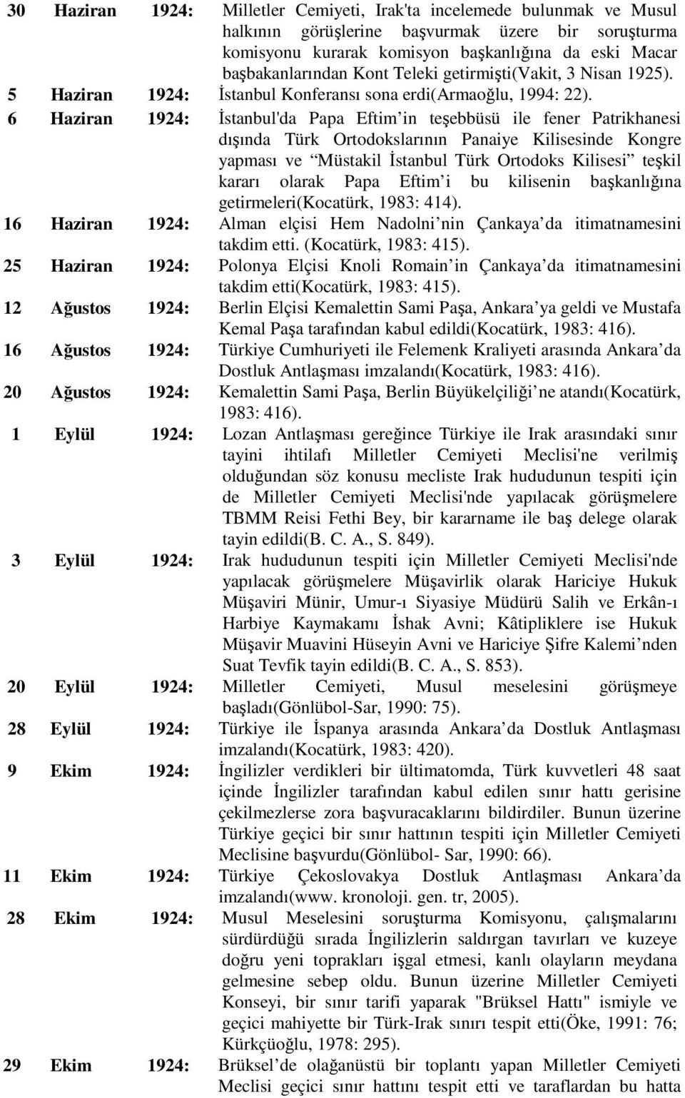 6 Haziran 1924: Đstanbul'da Papa Eftim in teşebbüsü ile fener Patrikhanesi dışında Türk Ortodokslarının Panaiye Kilisesinde Kongre yapması ve Müstakil Đstanbul Türk Ortodoks Kilisesi teşkil kararı