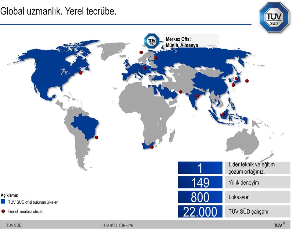 ülkeler Genel merkez ofisleri TÜRKİYE 1 Lider teknik