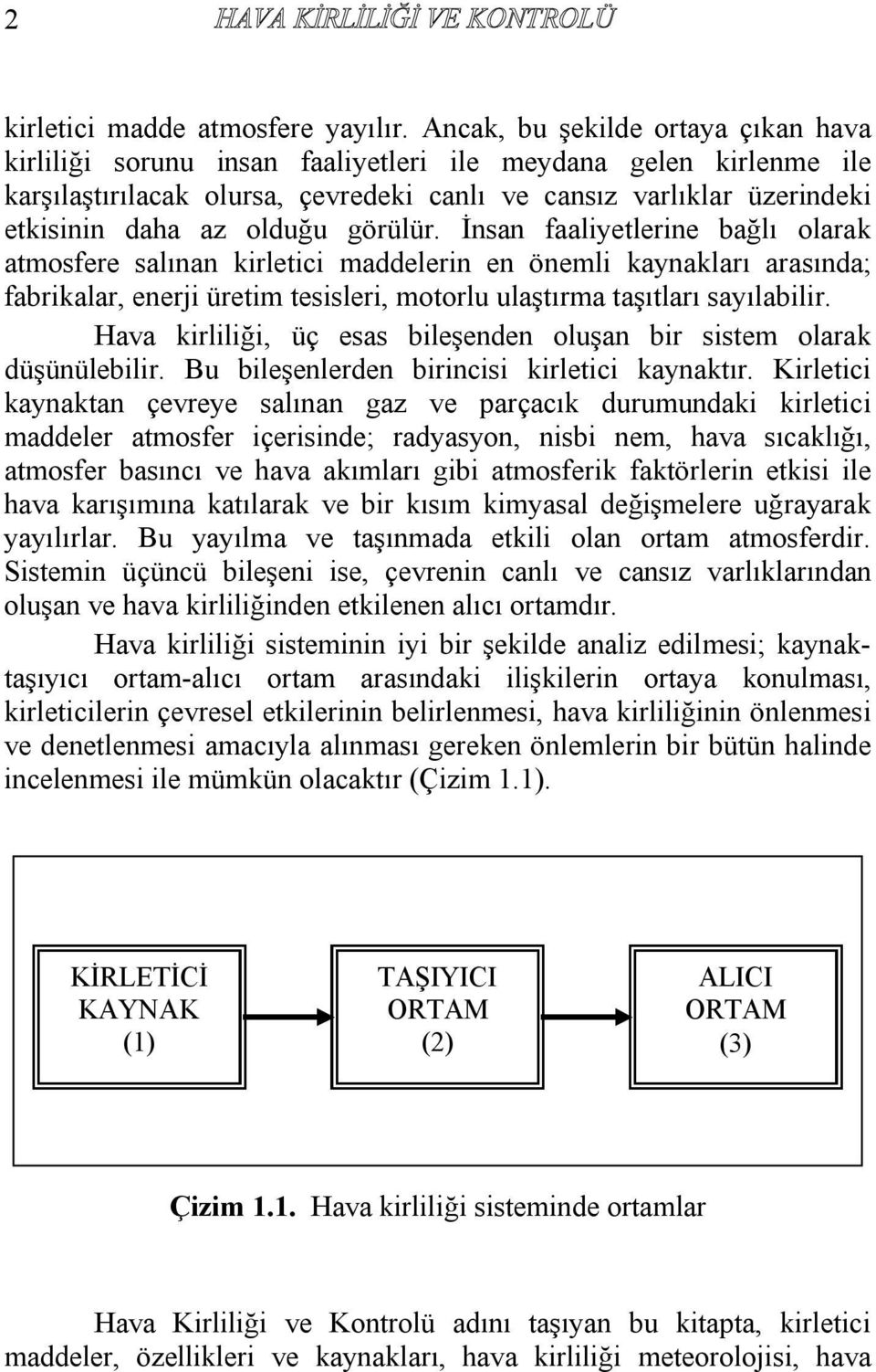 olduğu görülür. İnsan faaliyetlerine bağlı olarak atmosfere salınan kirletici maddelerin en önemli kaynakları arasında; fabrikalar, enerji üretim tesisleri, motorlu ulaştırma taşıtları sayılabilir.