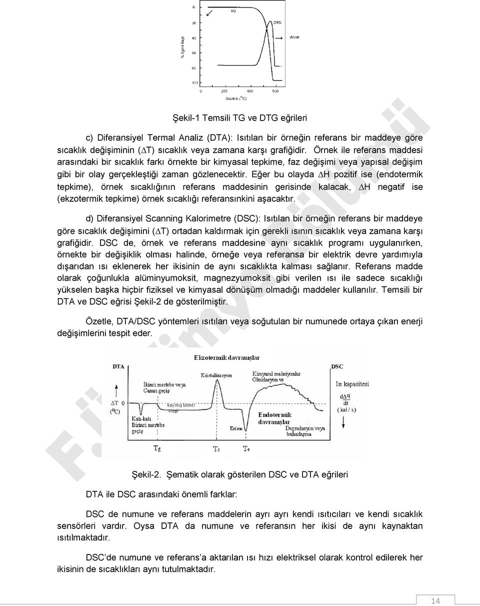 Eğer bu olayda H pozitif ise (endotermik tepkime), örnek sıcaklığının referans maddesinin gerisinde kalacak, H negatif ise (ekzotermik tepkime) örnek sıcaklığı referansınkini aşacaktır.