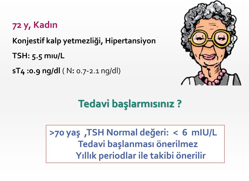 1 ng/dl) Tedavi başlarmısınız?