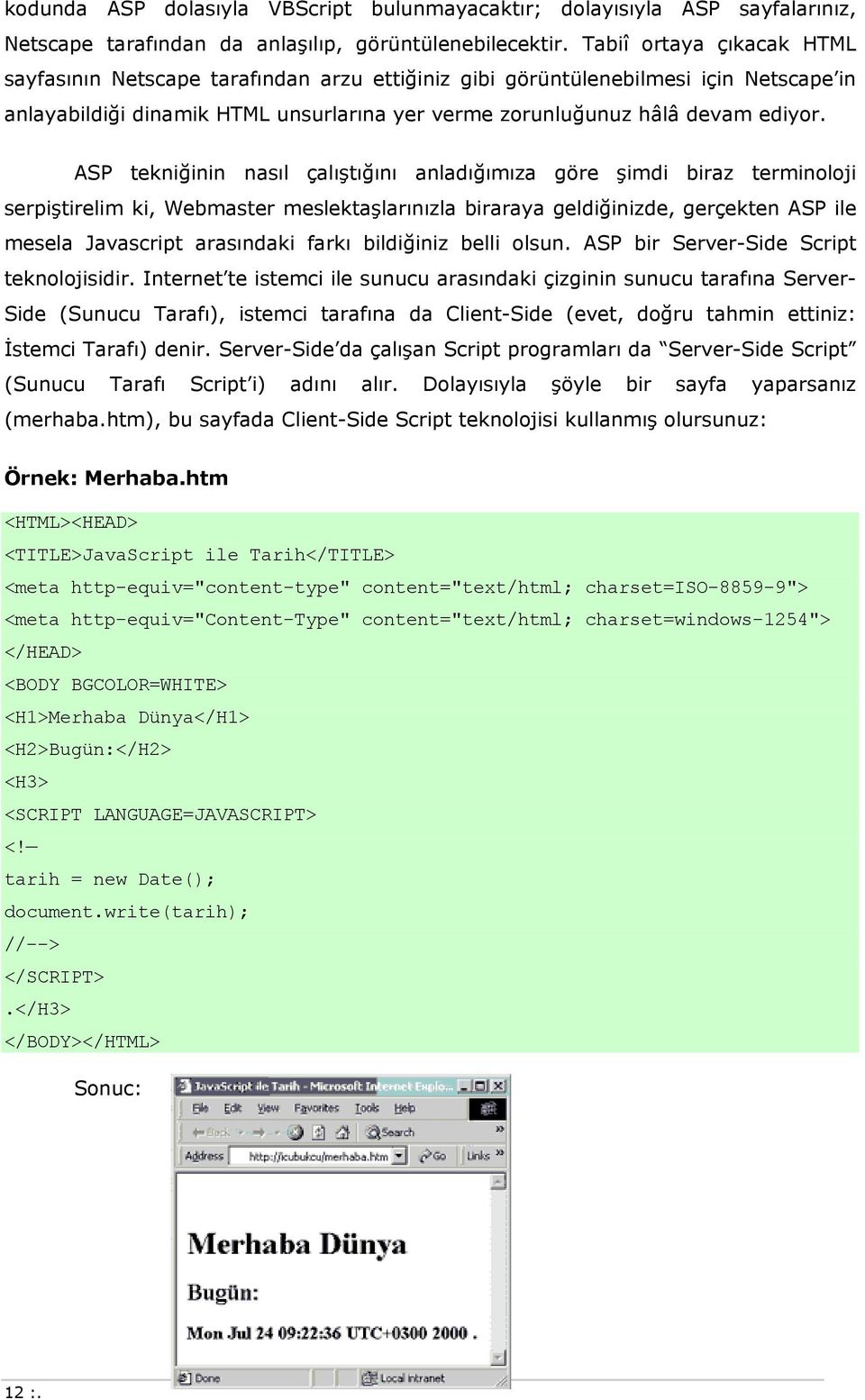 ASP tekniğinin nasıl çalıştığını anladığımıza göre şimdi biraz terminoloji serpiştirelim ki, Webmaster meslektaşlarınızla biraraya geldiğinizde, gerçekten ASP ile mesela Javascript arasındaki farkı