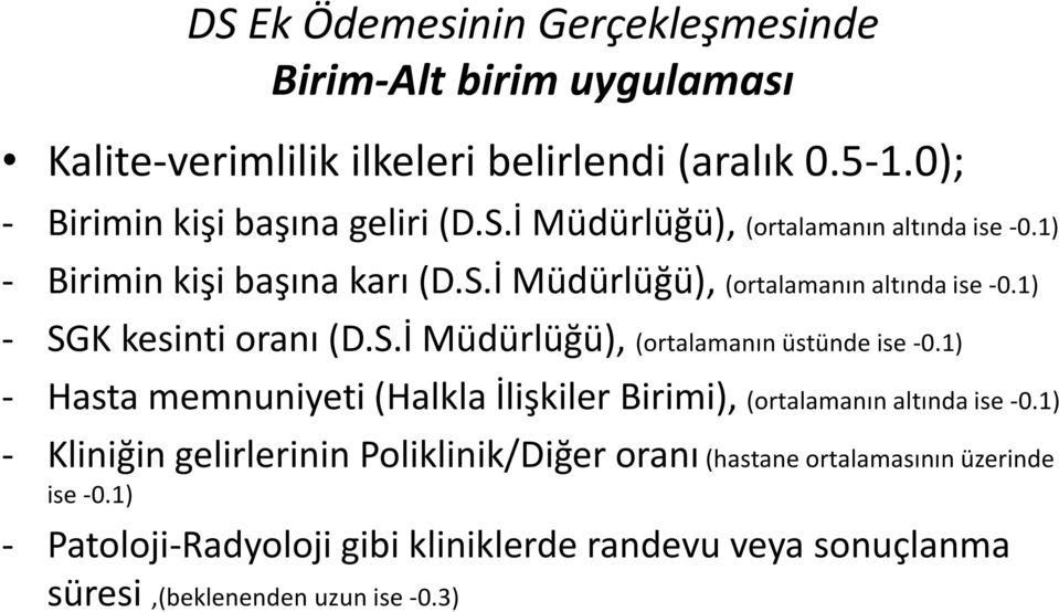 1) - Hasta memnuniyeti (Halkla İlişkiler Birimi), (ortalamanın altında ise -0.