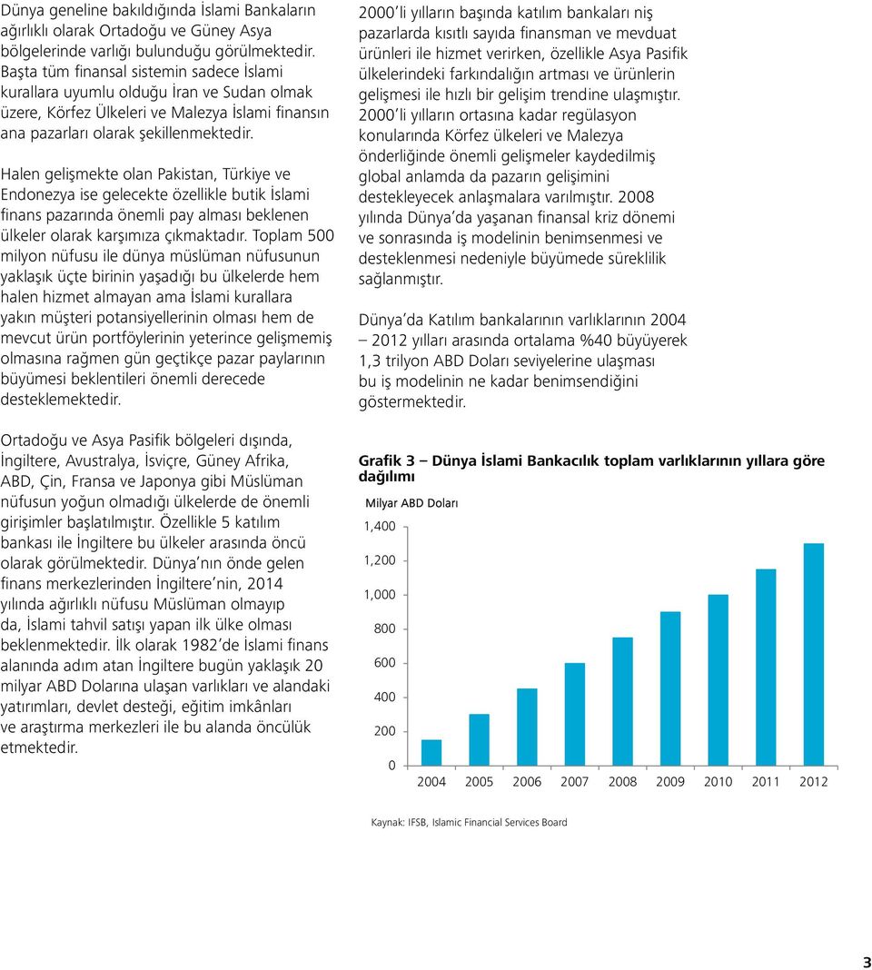 Halen gelişmekte olan Pakistan, Türkiye ve Endonezya ise gelecekte özellikle butik İslami finans pazarında önemli pay alması beklenen ülkeler olarak karşımıza çıkmaktadır.