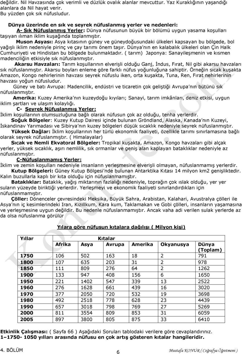 Muson Asyası: Asya kıtasının güney ve güneydoğusundaki ülkeleri kapsayan bu bölgede, bol yağışlı iklim nedeniyle pirinç ve çay tarımı önem taşır.