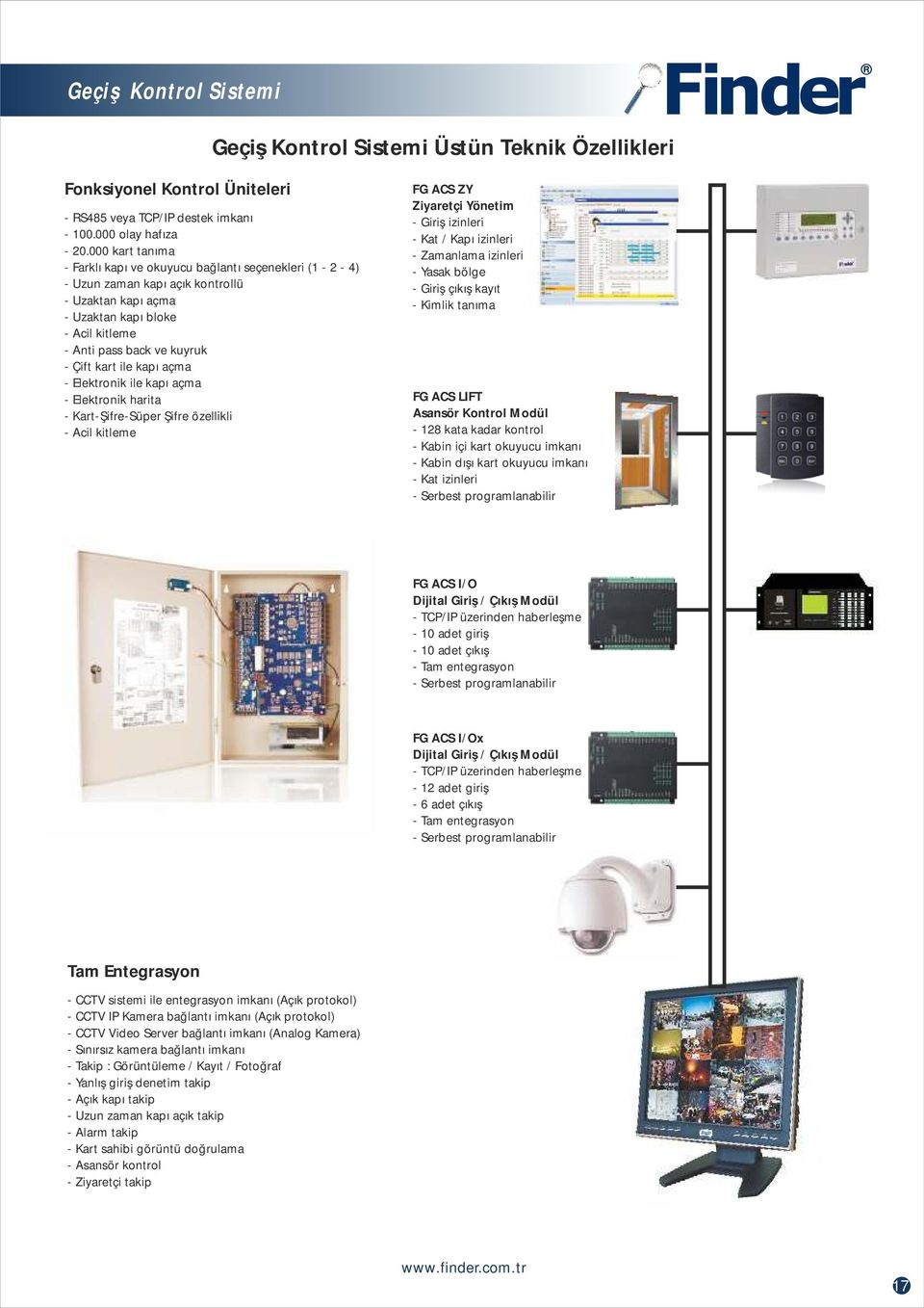 ile kapı açma - Elektronik ile kapı açma - Elektronik harita - Kart-Şifre-Süper Şifre özellikli - Acil kitleme FG ACS ZY Ziyaretçi Yönetim - Giriş izinleri - Kat / Kapı izinleri - Zamanlama izinleri