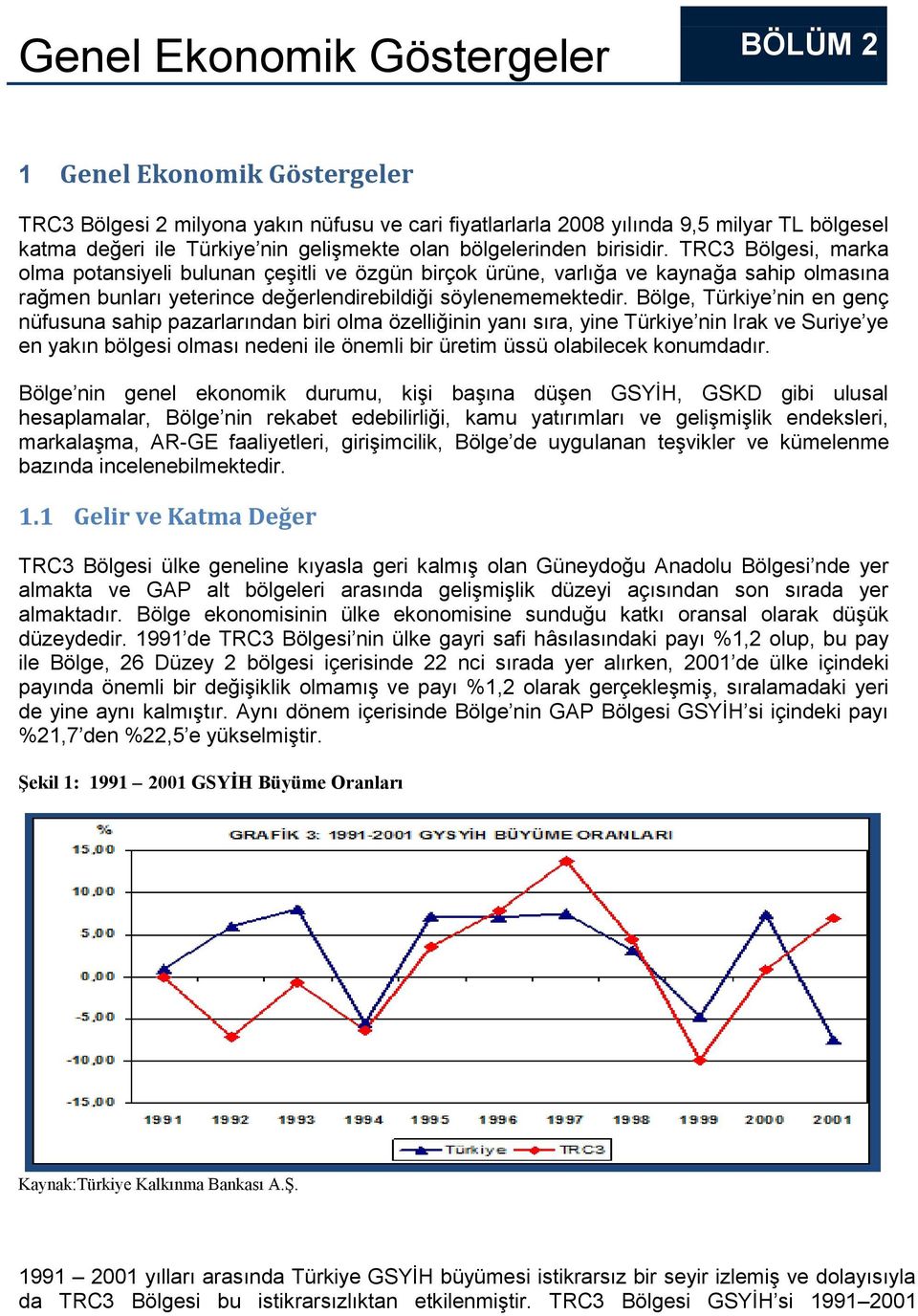 TRC3 Bölgesi, marka olma potansiyeli bulunan çeşitli ve özgün birçok ürüne, varlığa ve kaynağa sahip olmasına rağmen bunları yeterince değerlendirebildiği söylenememektedir.