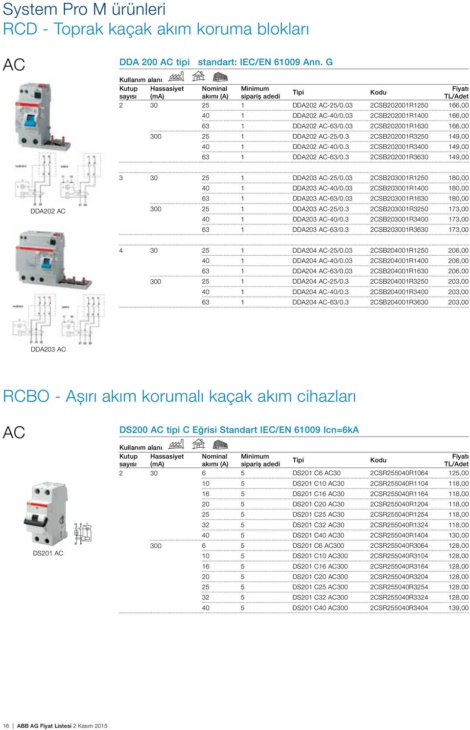 03 2CSB202001R1400 166,00 63 1 DDA202 AC-63/0.03 2CSB202001R1630 166,00 300 25 1 DDA202 AC-25/0.3 2CSB202001R3250 149,00 40 1 DDA202 AC-40/0.3 2CSB202001R3400 149,00 63 1 DDA202 AC-63/0.