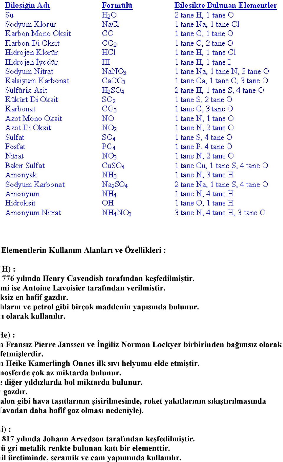 2- Helyum (He) : 1868 yılında Fransız Pierre Janssen ve İngiliz Norman Lockyer birbirinden bağımsız olarak helyumu keşfetmişlerdir. 1908 yılında Heike Kamerlingh Onnes ilk sıvı helyumu elde etmiştir.