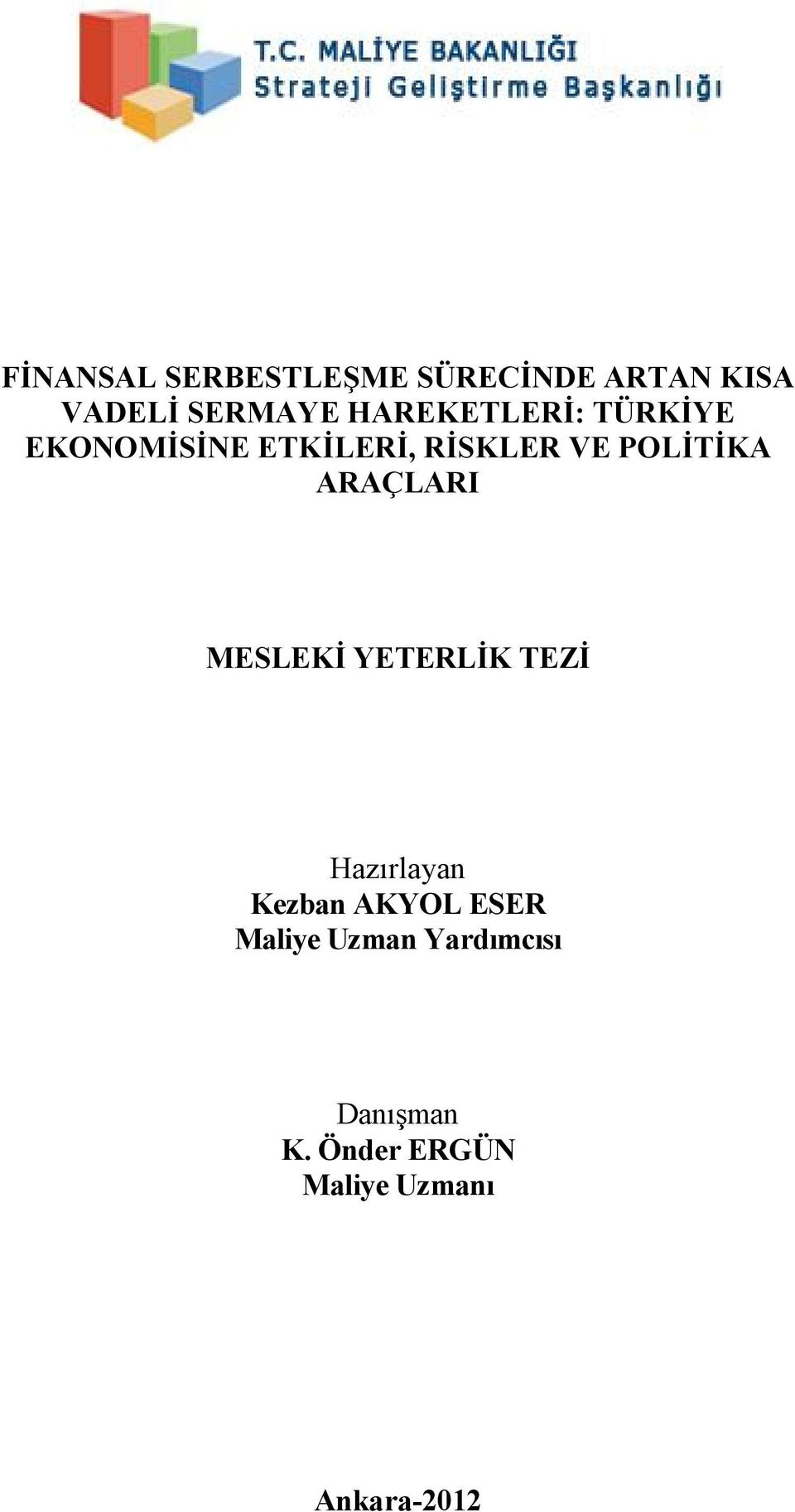 ARAÇLARI MESLEKİ YETERLİK TEZİ Hazırlayan Kezban AKYOL ESER