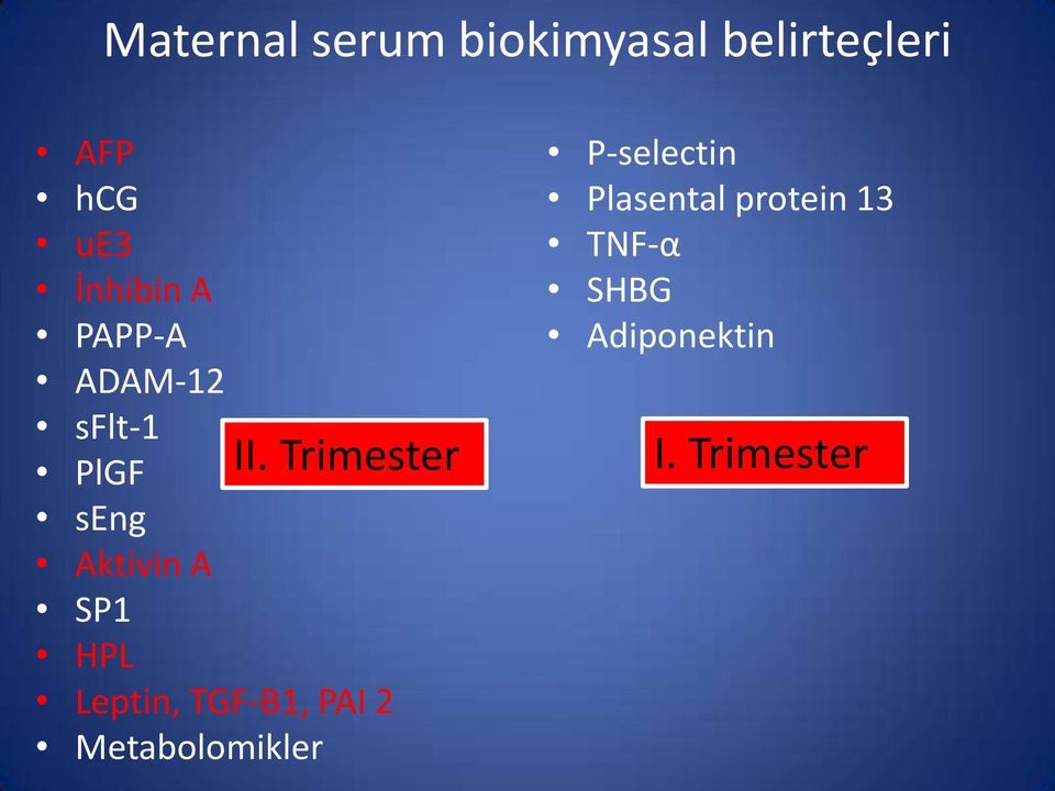 HPL Leptin, TGF-B1, PAI 2 Metabolomikler II.