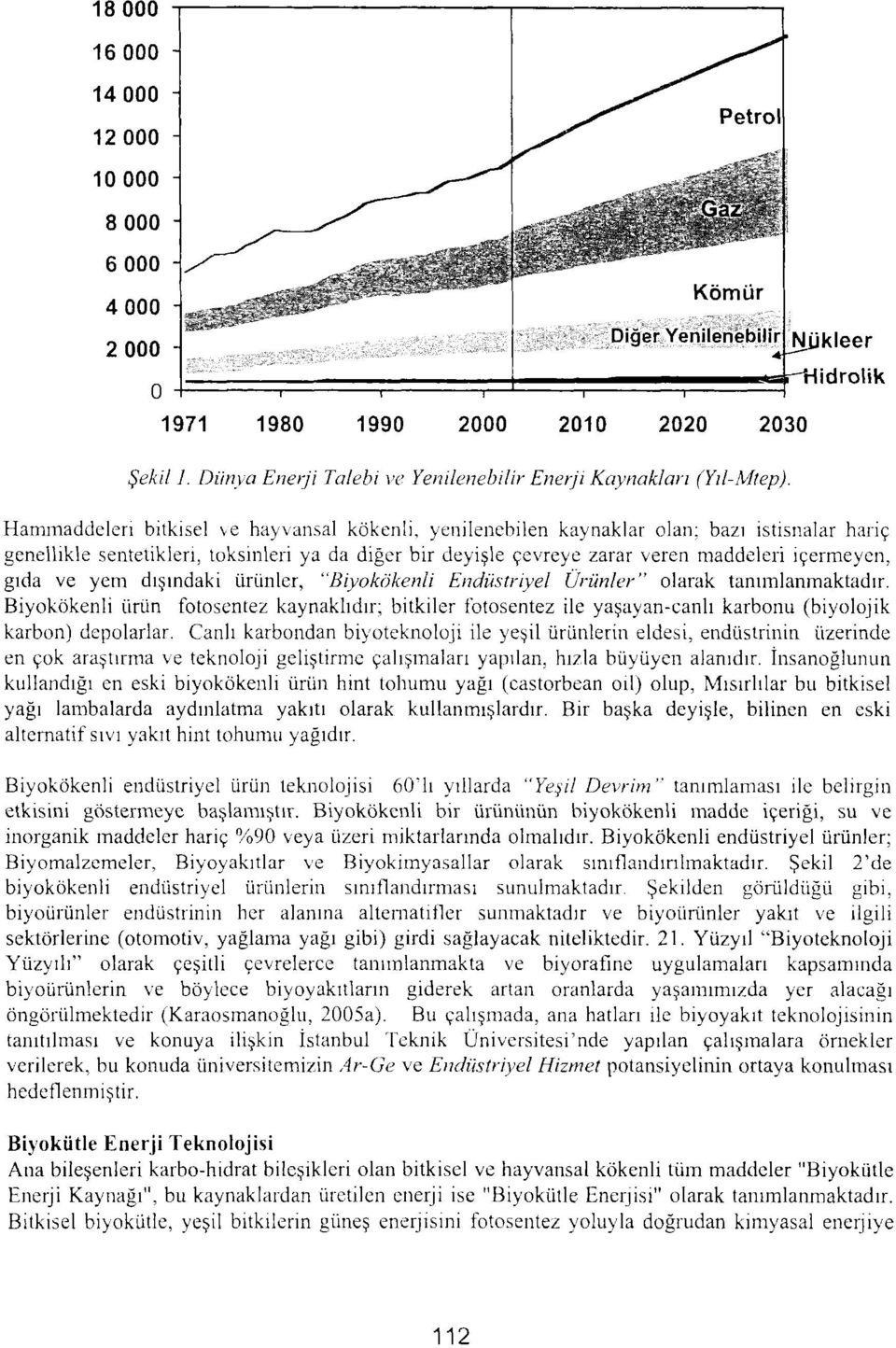 maddeleri içermeyen, gıda ve yem dışındaki ürünler, "Biyokökenli Endüstriyel Ürünler" olarak tanımlanmaktadır.