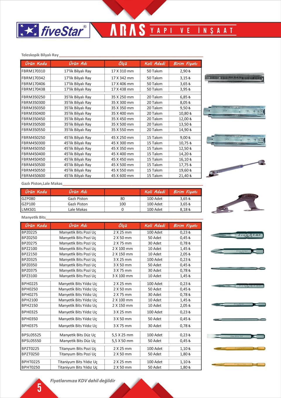 Takım 8,05 FBRM33 35'lik Bilyalı Ray 35 X 3 mm 20 Takım 9, FBRM3400 35'lik Bilyalı Ray 35 X 400 mm 20 Takım, FBRM34 35'lik Bilyalı Ray 35 X 4 mm 20 Takım 12,00 FBRM3 35'lik Bilyalı Ray 35 X mm 20