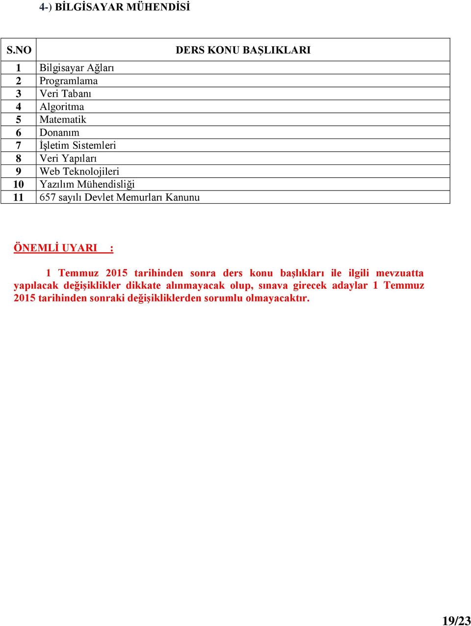 Matematik 6 Donanım 7 İşletim Sistemleri 8 Veri