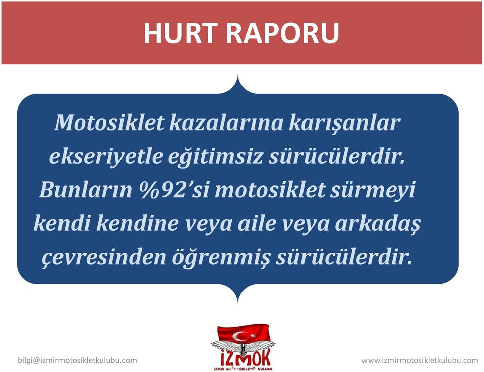 Bunların %92 si motosiklet sürmeyi kendi