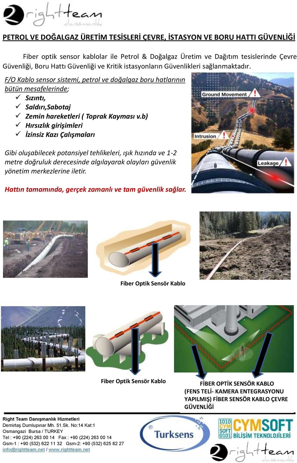 b) Hırsızlık girişimleri İzinsiz Kazı Çalışmaları Gibi oluşabilecek potansiyel tehlikeleri, ışık hızında ve 1-2 metre doğruluk derecesinde algılayarak olayları güvenlik yönetim merkezlerine iletir.