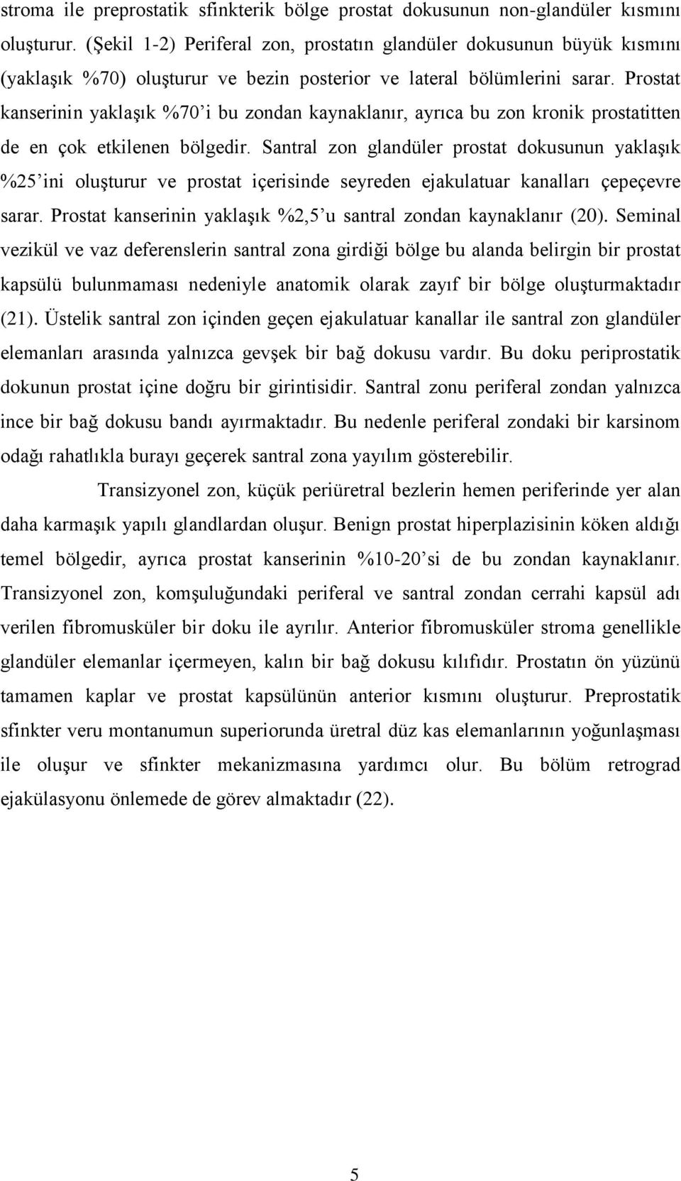 Prostat kanserinin yaklaşık %70 i bu zondan kaynaklanır, ayrıca bu zon kronik prostatitten de en çok etkilenen bölgedir.