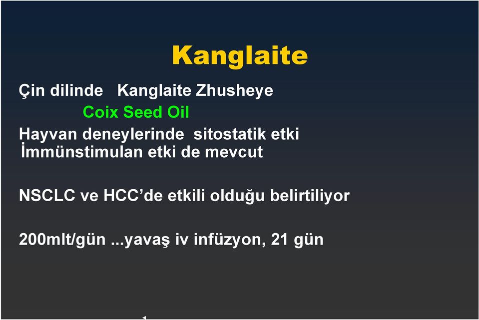 İmmünstimulan etki de mevcut NSCLC ve HCC de