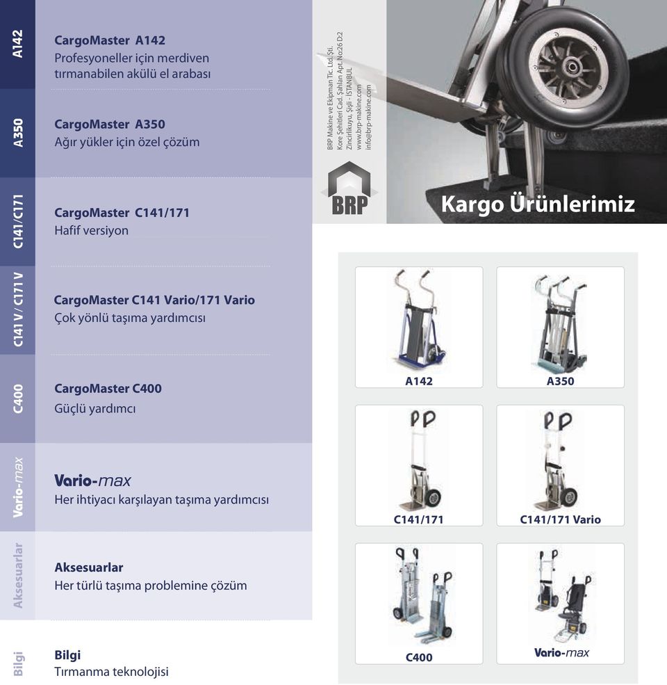 com CargoMaster C141/171 Haf if versiyon Kargo Ürünlerimiz CargoMaster C141 Vario/171 Vario Çok yönlü taşıma yardımcısı CargoMaster C400 Güçlü