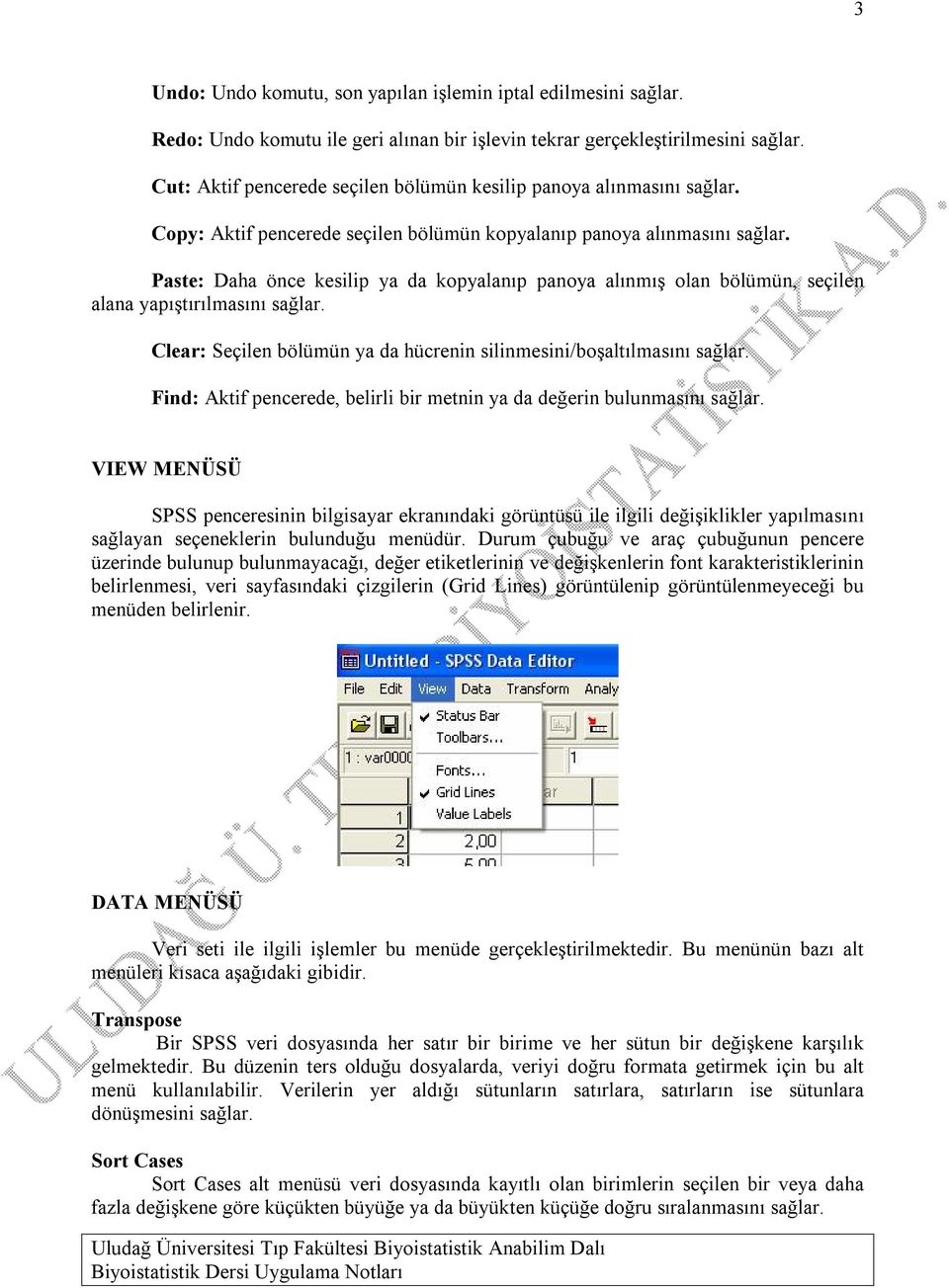 Paste: Daha önce kesilip ya da kopyalanıp panoya alınmış olan bölümün, seçilen alana yapıştırılmasını sağlar. Clear: Seçilen bölümün ya da hücrenin silinmesini/boşaltılmasını sağlar.