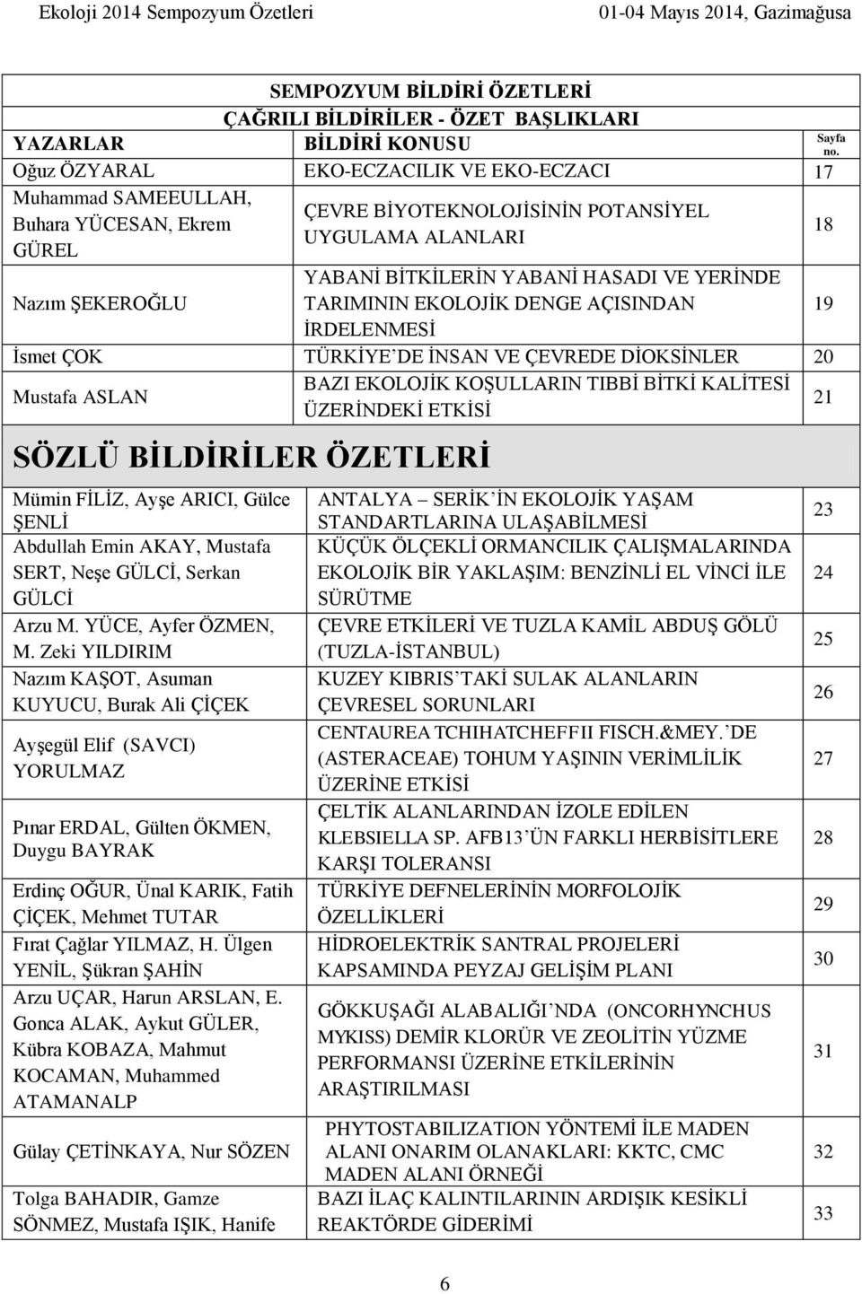 20 Mustafa ASLAN BAZI EKOLOJİK KOŞULLARIN TIBBİ BİTKİ KALİTESİ ÜZERİNDEKİ ETKİSİ 21 SÖZLÜ BİLDİRİLER ÖZETLERİ Mümin FİLİZ, Ayşe ARICI, Gülce ŞENLİ Abdullah Emin AKAY, Mustafa SERT, Neşe GÜLCİ, Serkan