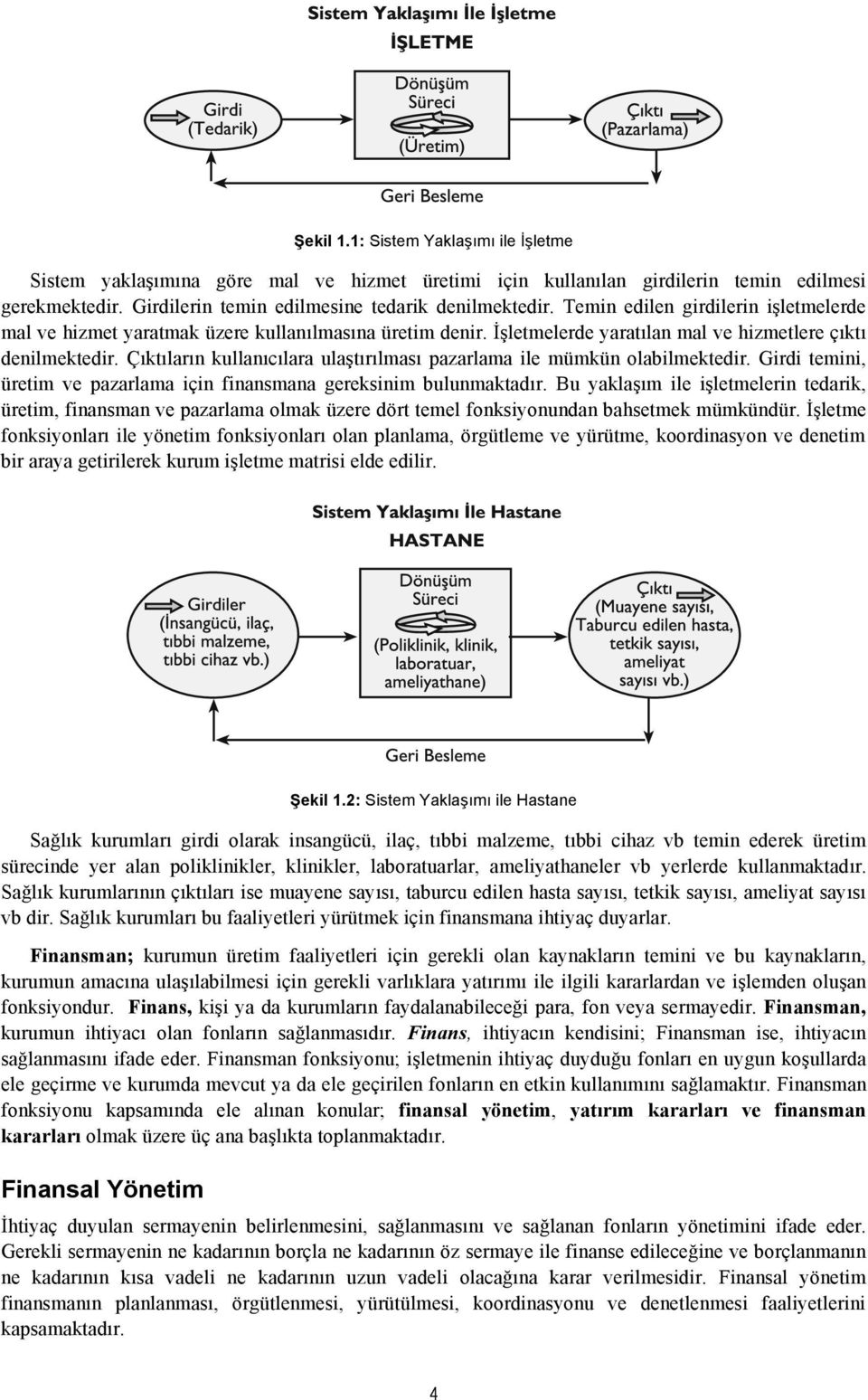 Çıktıların kullanıcılara ulaştırılması pazarlama ile mümkün olabilmektedir. Girdi temini, üretim ve pazarlama için finansmana gereksinim bulunmaktadır.