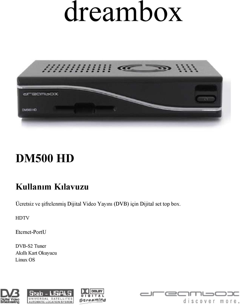 Yayını (DVB) için Dijital set top box.