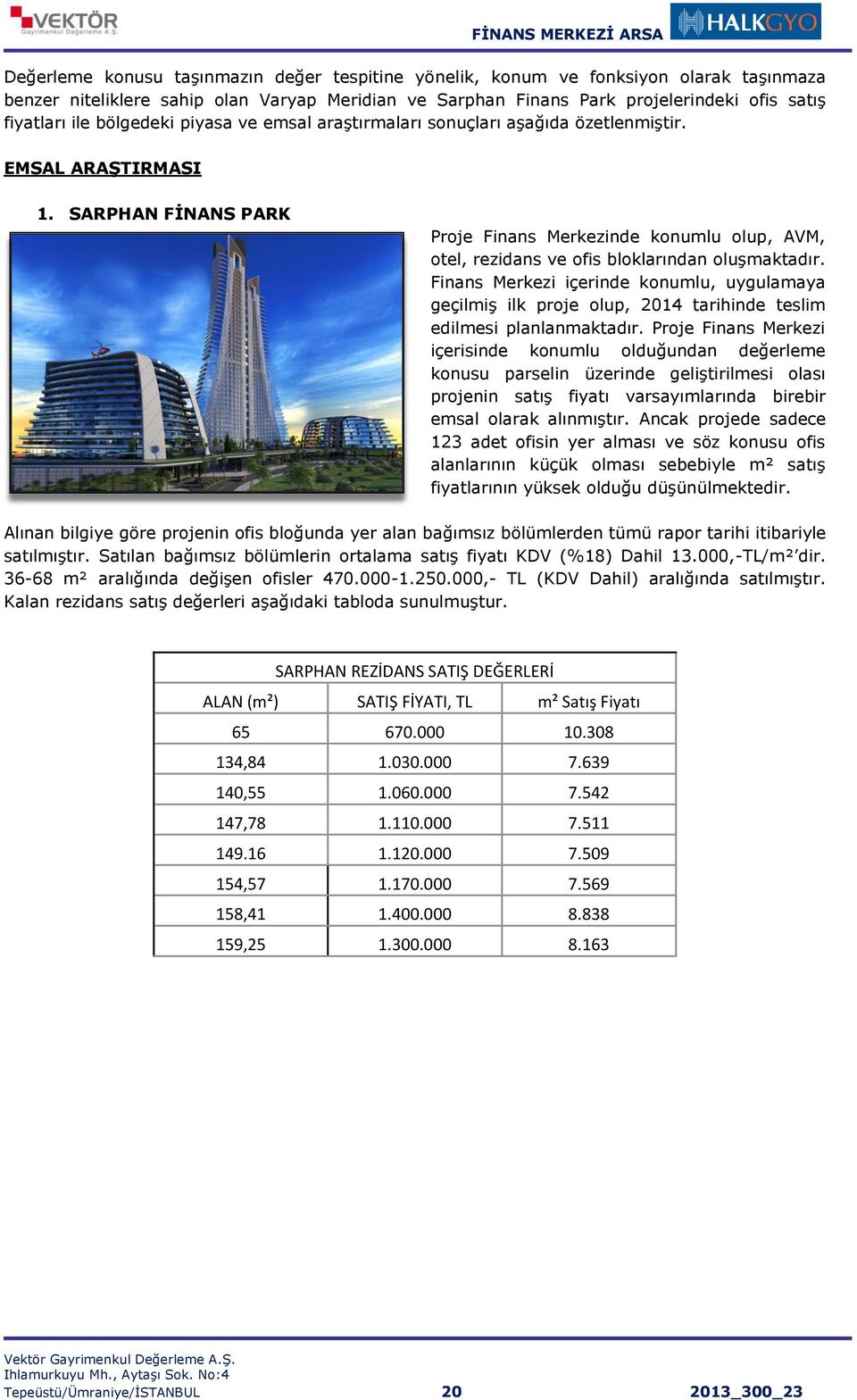 SARPHAN FİNANS PARK Proje Finans Merkezinde konumlu olup, AVM, otel, rezidans ve ofis bloklarından oluşmaktadır.