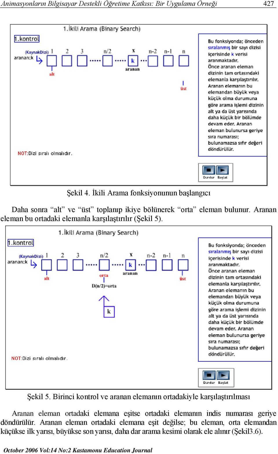 Aranan eleman bu ortadaki elemanla karşılaştırılır (Şekil 5). Şekil 5.