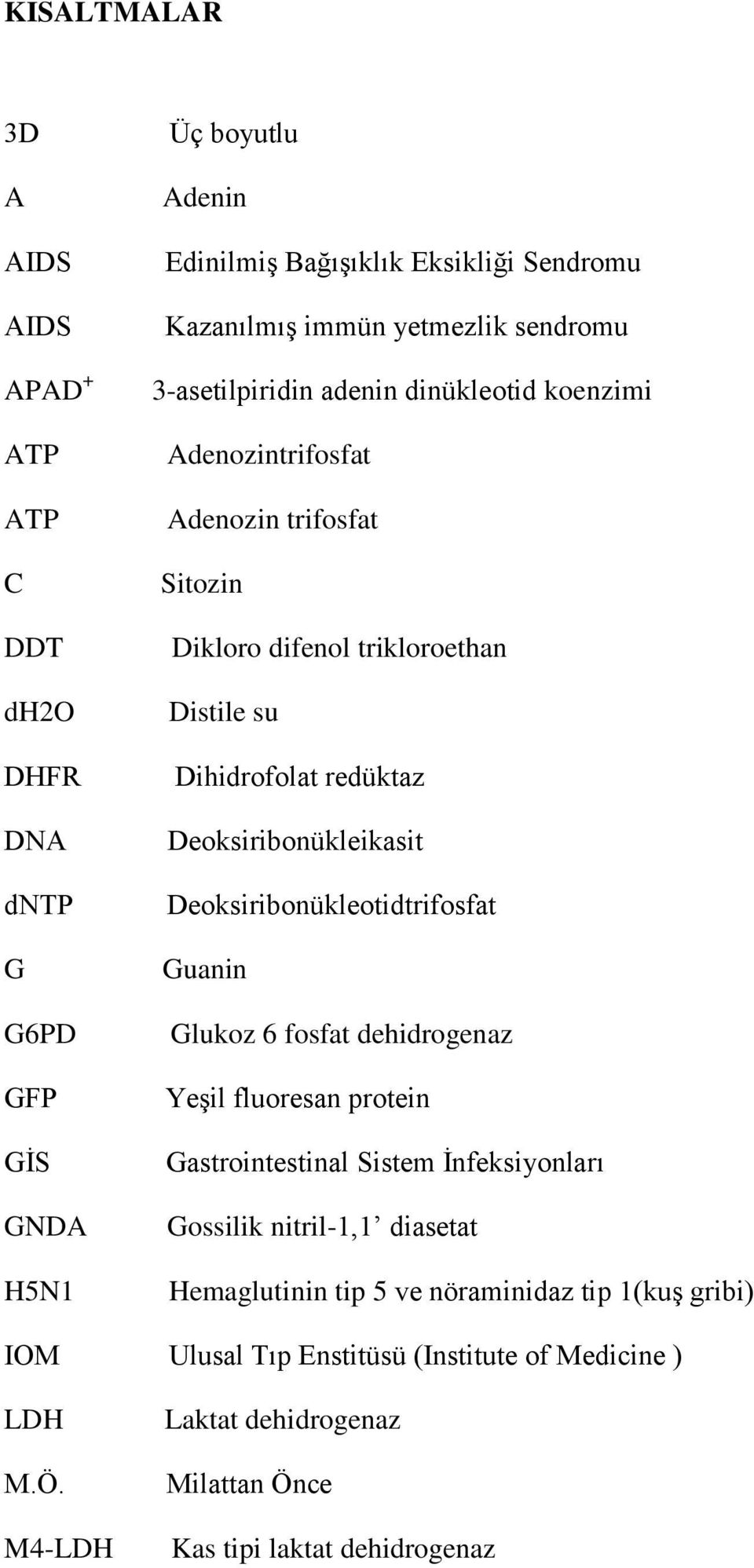 Deoksiribonükleikasit Deoksiribonükleotidtrifosfat Guanin Glukoz 6 fosfat dehidrogenaz Yeşil fluoresan protein Gastrointestinal Sistem İnfeksiyonları Gossilik nitril-1,1