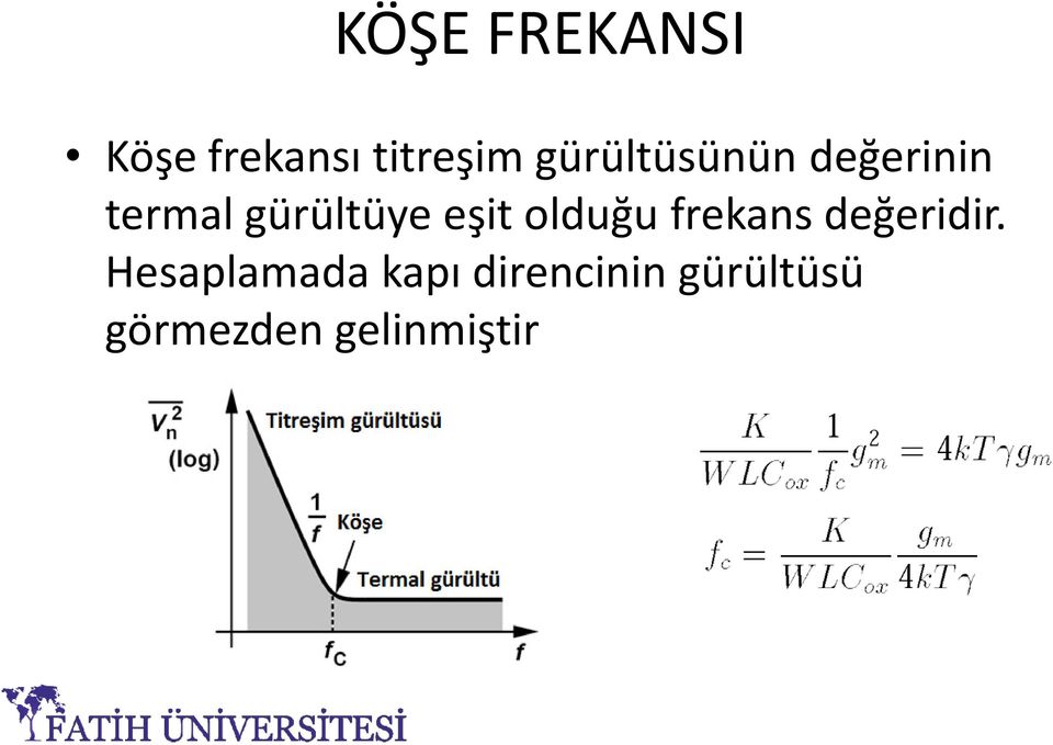 eşit olduğu frekans değeridir.