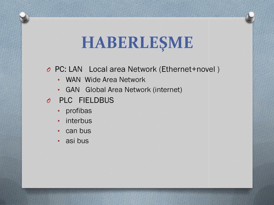 GAN Global Area Network (internet) O PLC