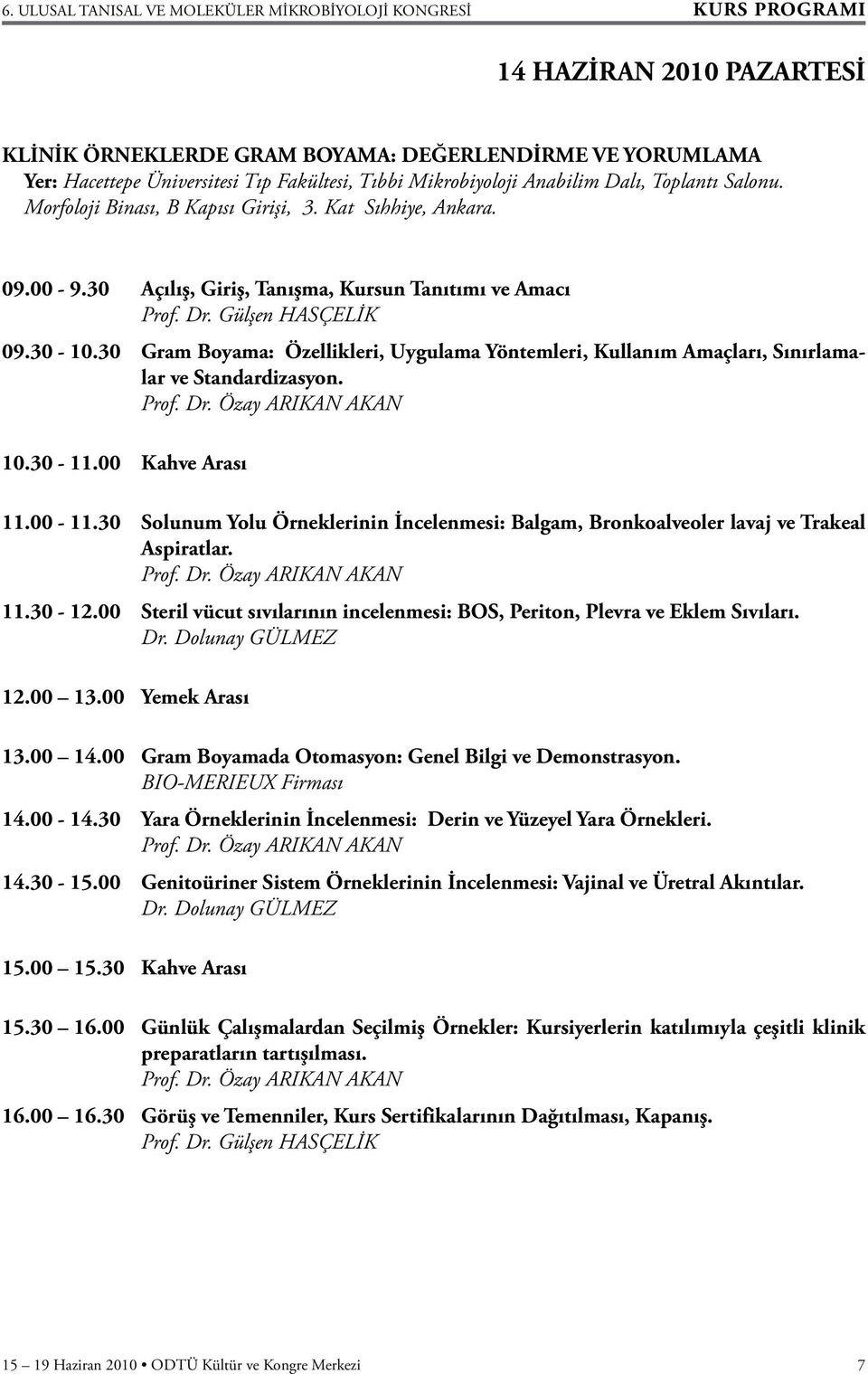 30 Gram Boyama: Özellikleri, Uygulama Yöntemleri, Kullanım Amaçları, Sınırlamalar ve Standardizasyon. Prof. Dr. Özay ARIKAN AKAN 10.30-11.00 Kahve Arası 11.00-11.