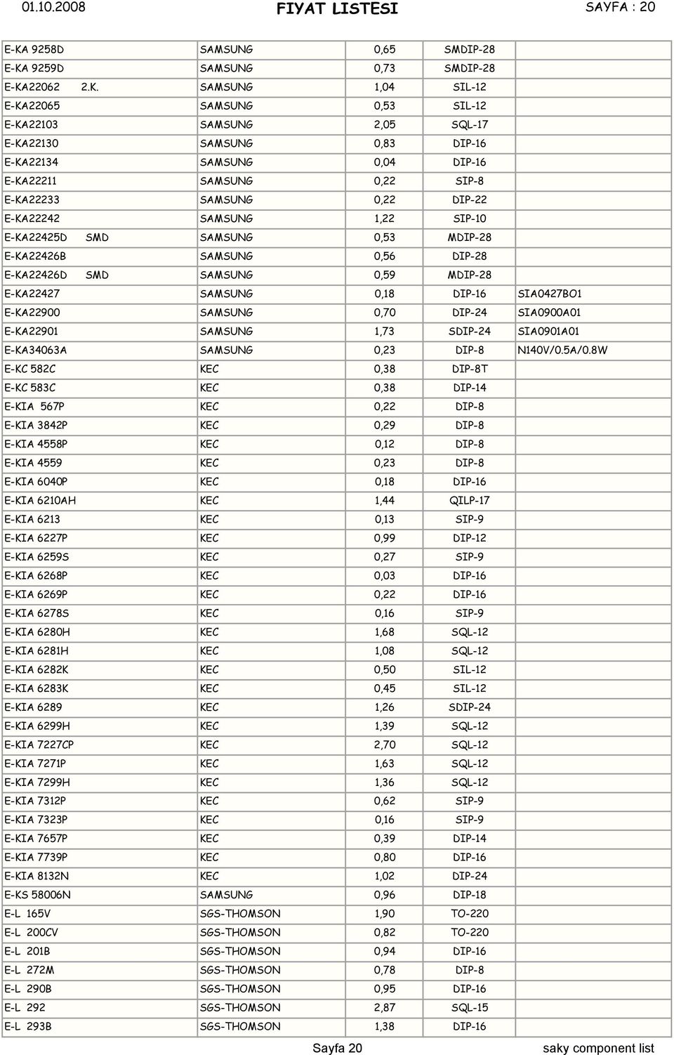 9259D SAMSUNG 0,73 SMDIP-28 E-KA